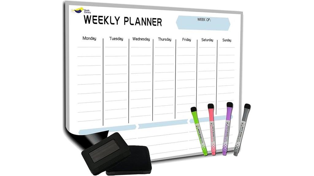 magnetic weekly planner set