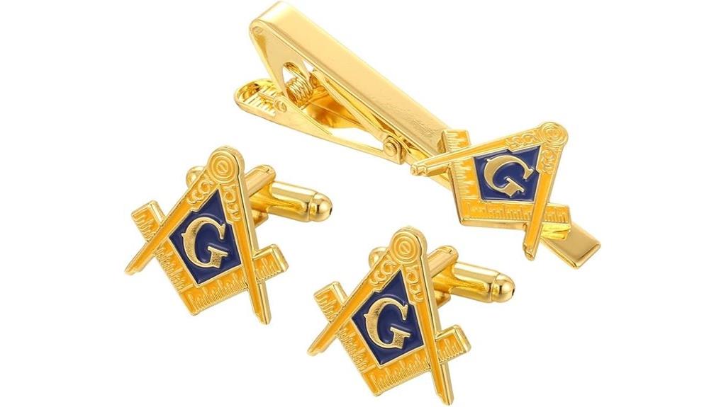 masonic symbols jewelry set