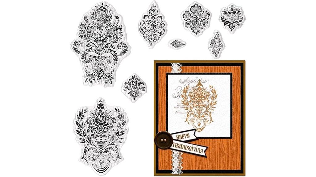 medieval flower pattern stamps
