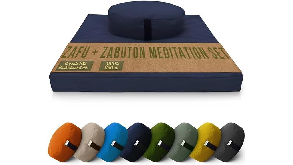 meditation cushion and mat