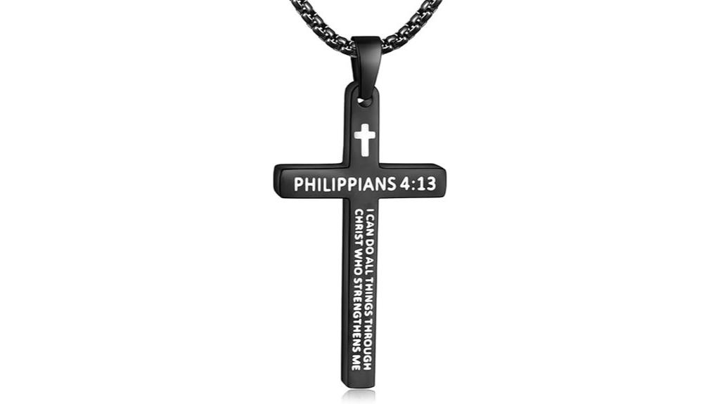 men s stainless cross necklace
