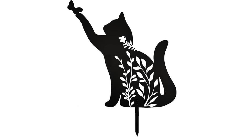 metal cat garden statue