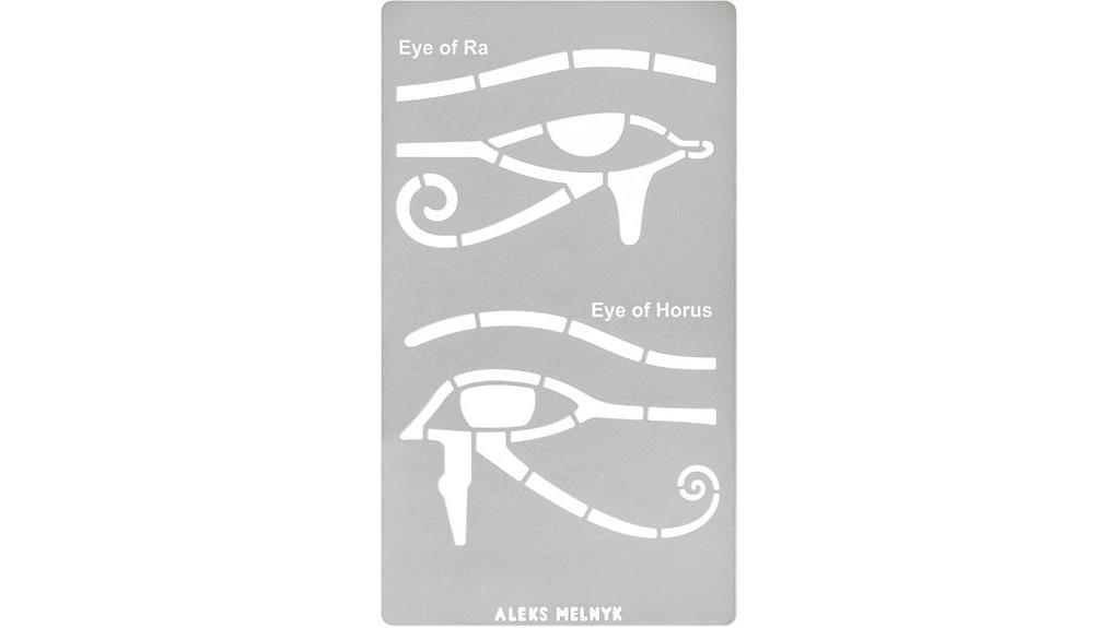 metal stencil with egyptian symbols