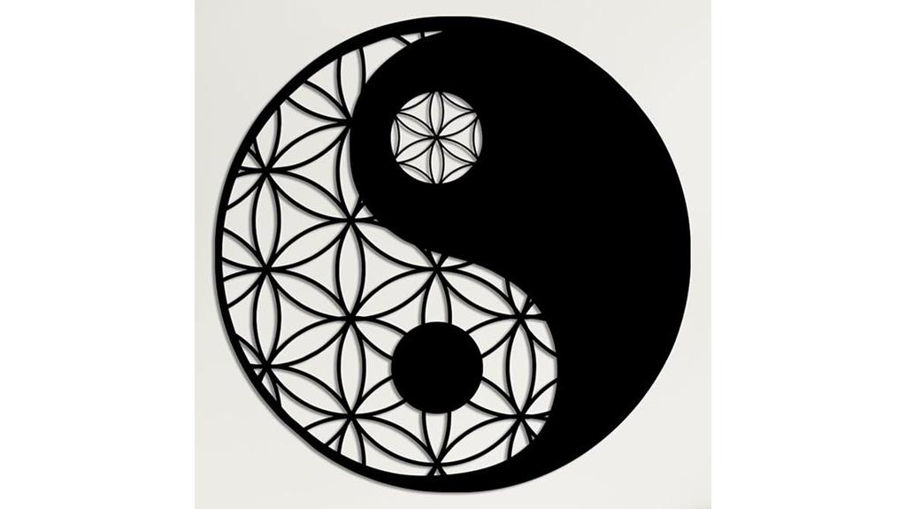metal yin yang wall art