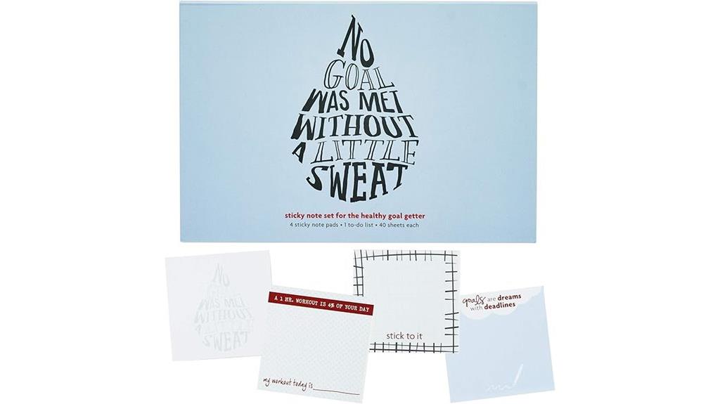 motivational goal setting sticky notes