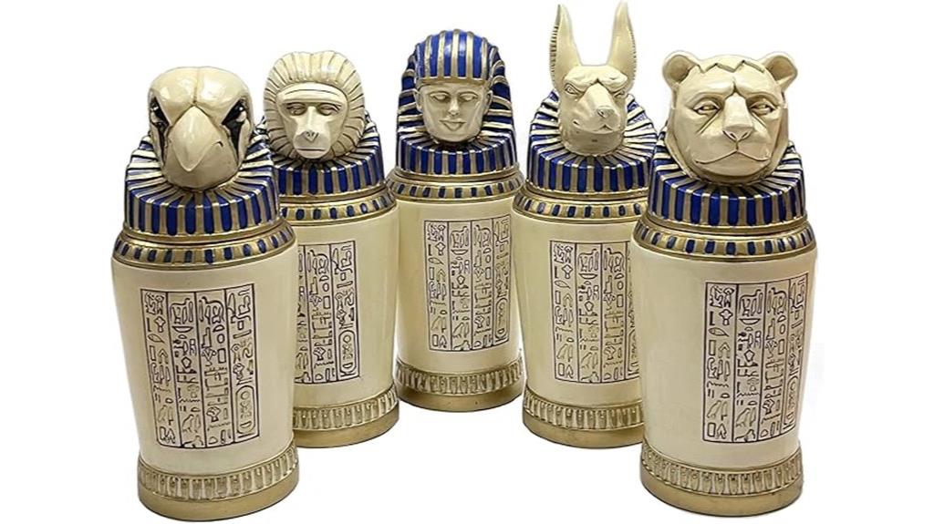 mummy canopic resin jars