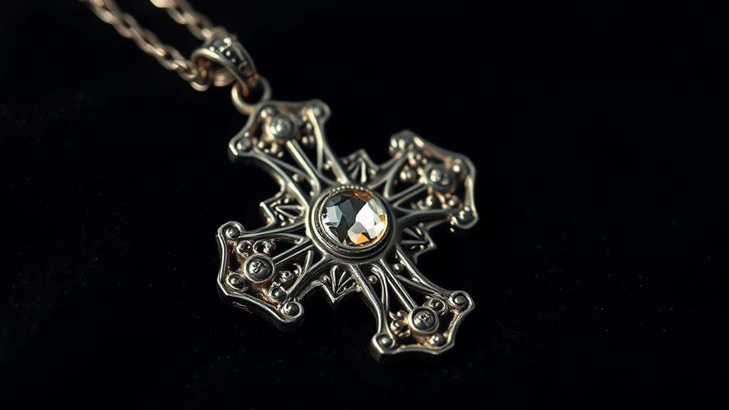 mystical rosicrucian cross pendants