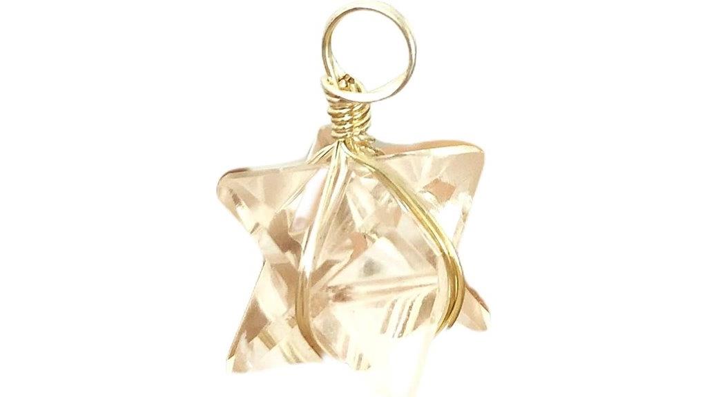 natural clear quartz pendant