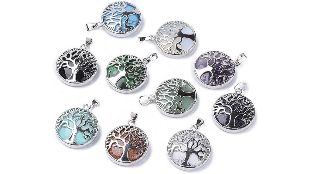 natural gemstone bead pendants