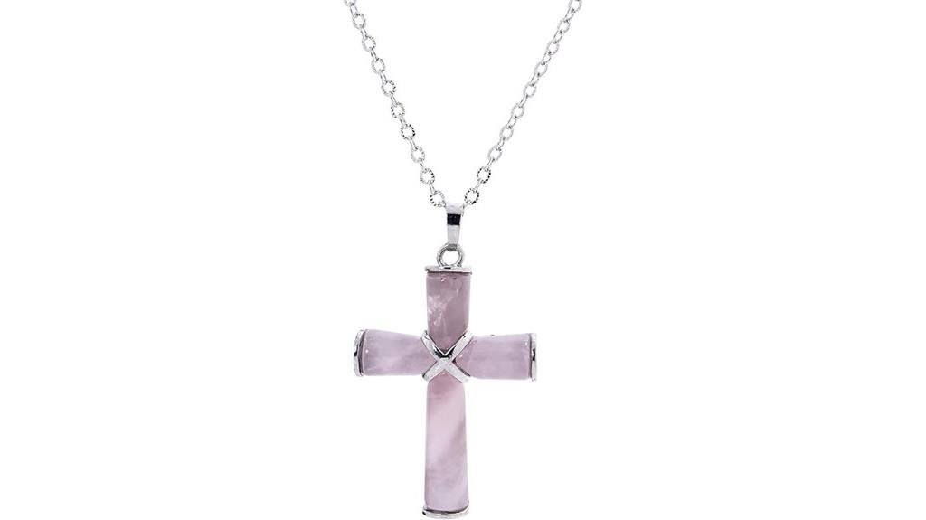 natural stone cross necklace