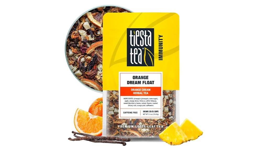 orange dream float tea