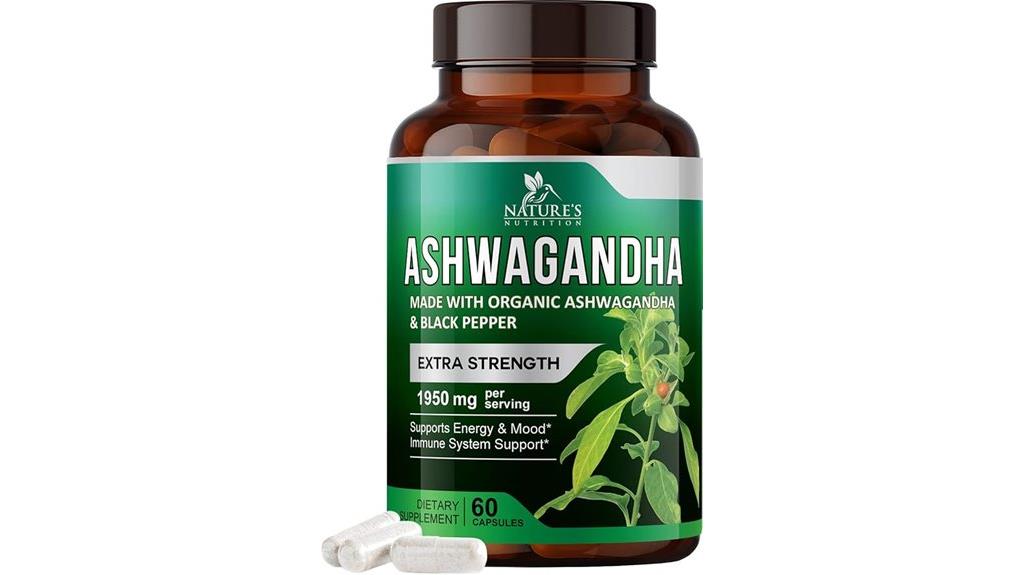 organic ashwagandha capsules 1950mg