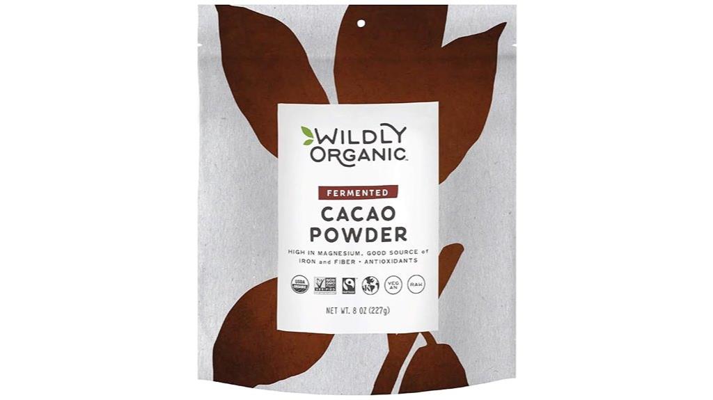 organic cacao powder package