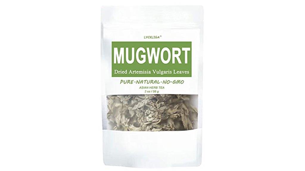 organic mugwort tea leaves