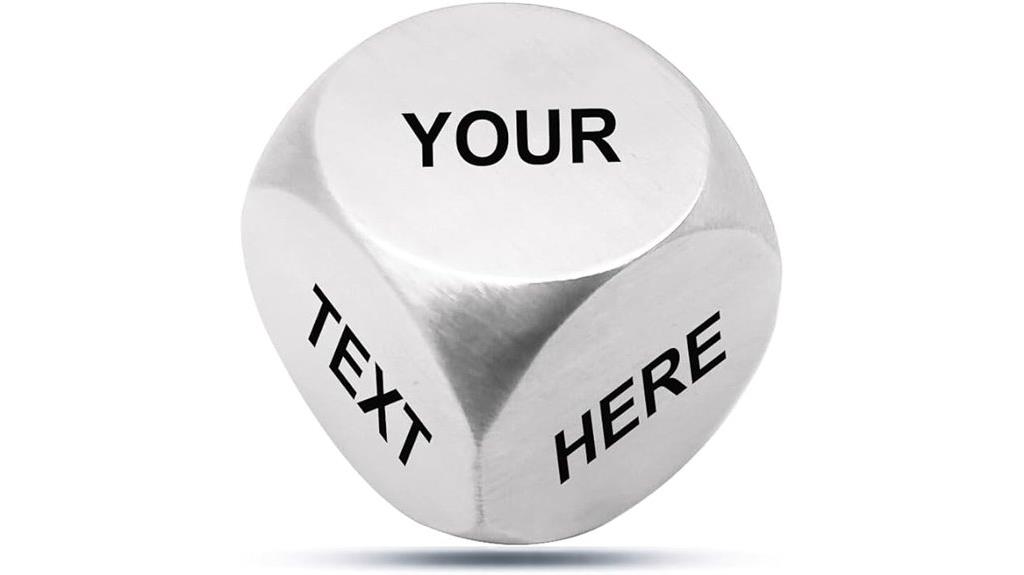 personalized steel decision dice
