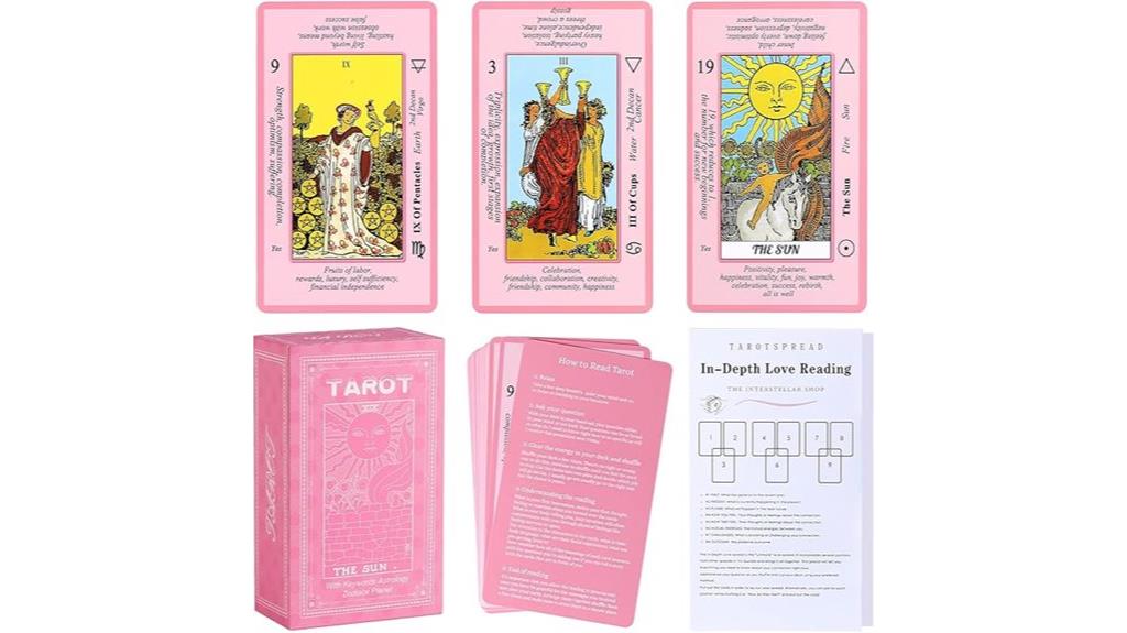 pink tarot card deck