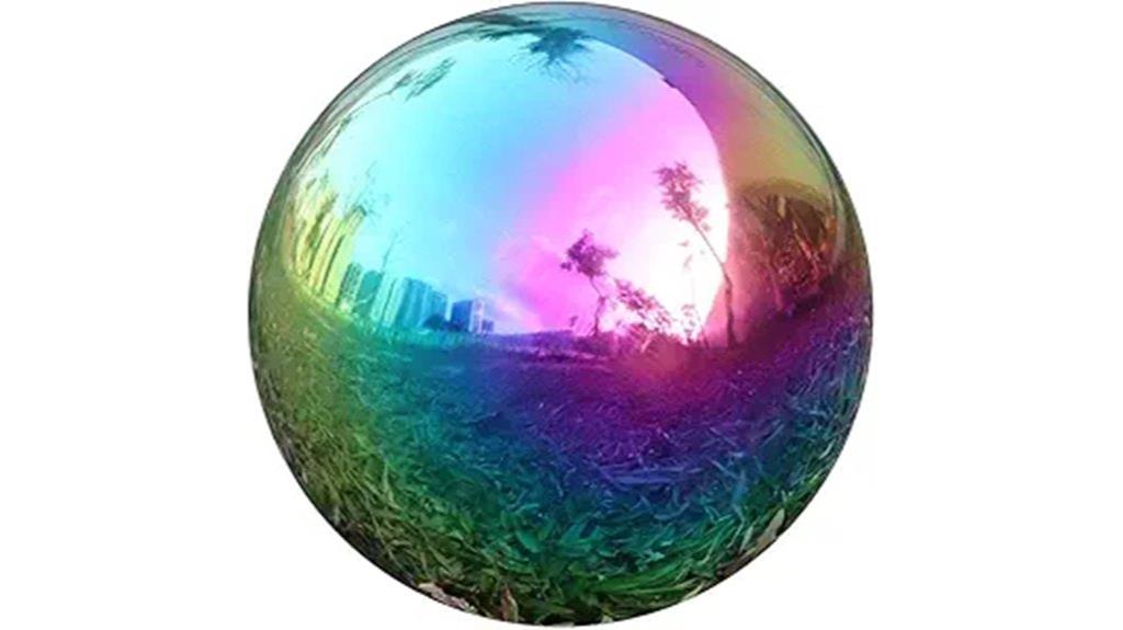 rainbow garden gazing globe