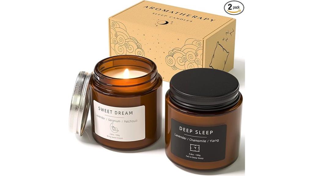 relaxing scented candle set