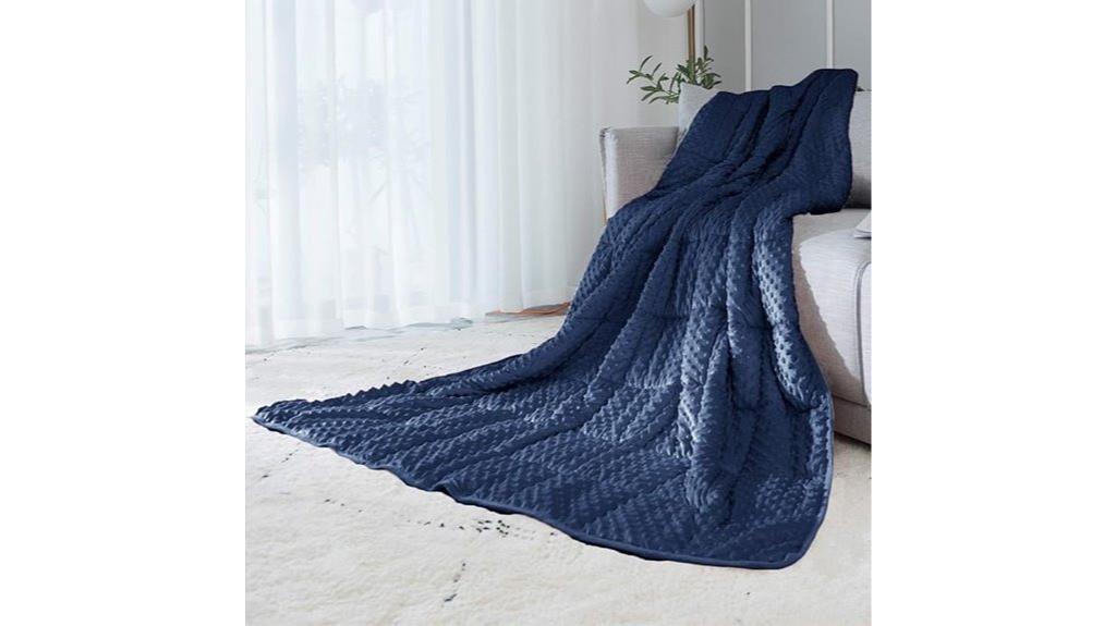 reversible blue weighted blanket