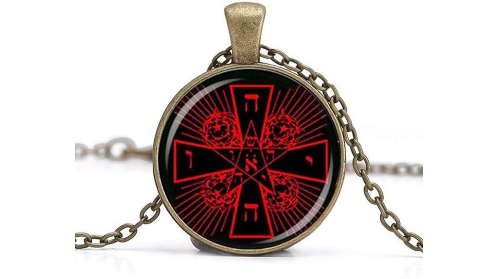 rose pendant with cross