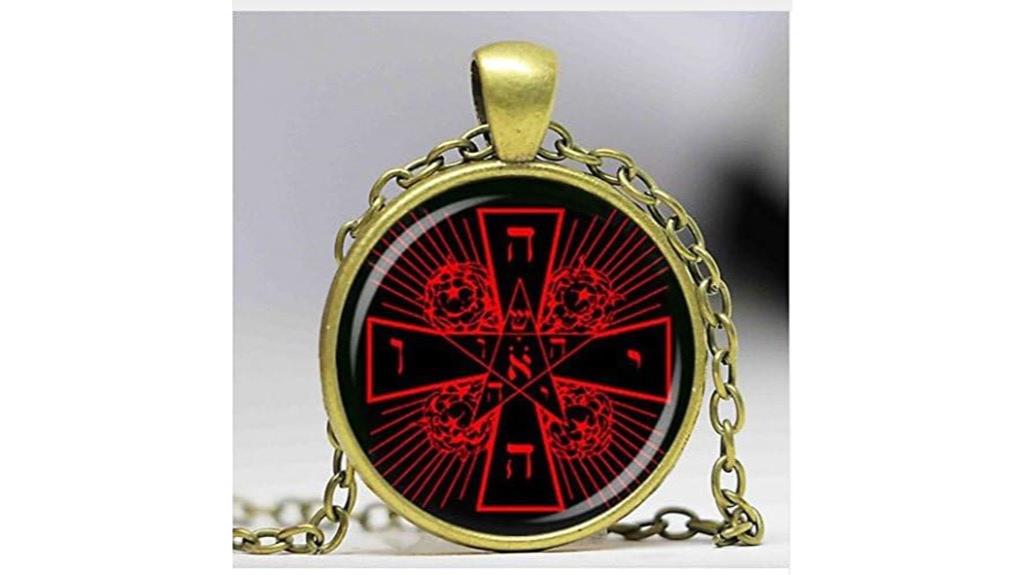 rosicrucian rose pendant