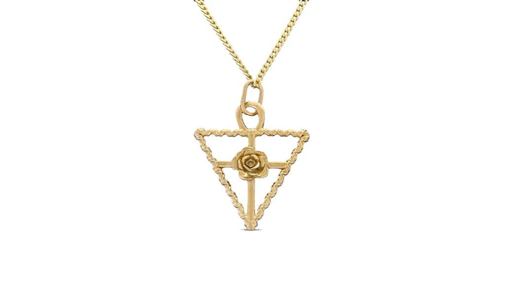 rosicrucian silver necklace