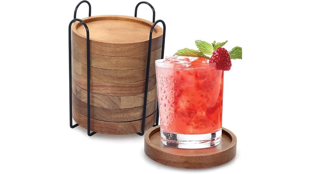 rustic farmhouse wooden coasters