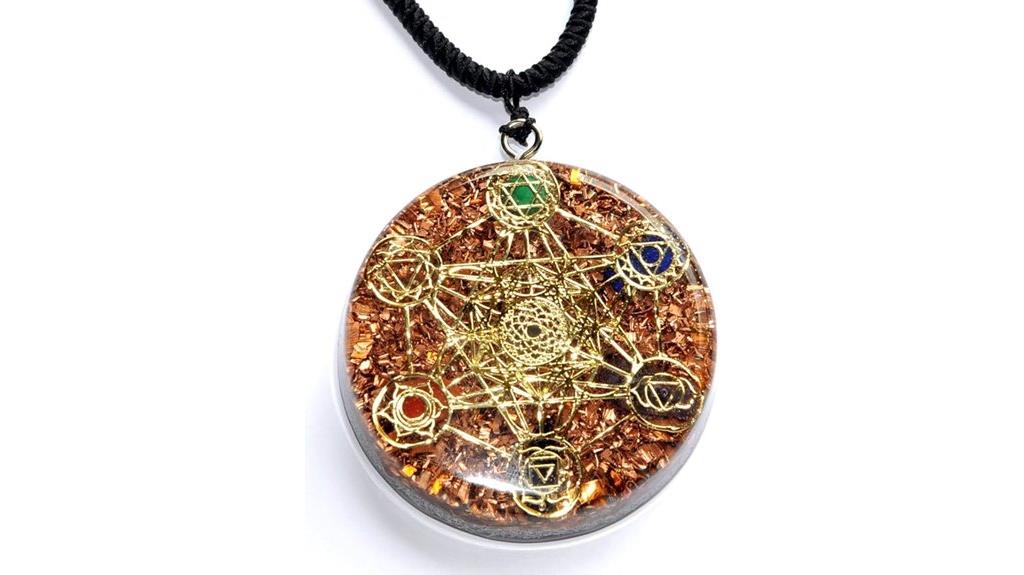 sacred geometry orgone pendant