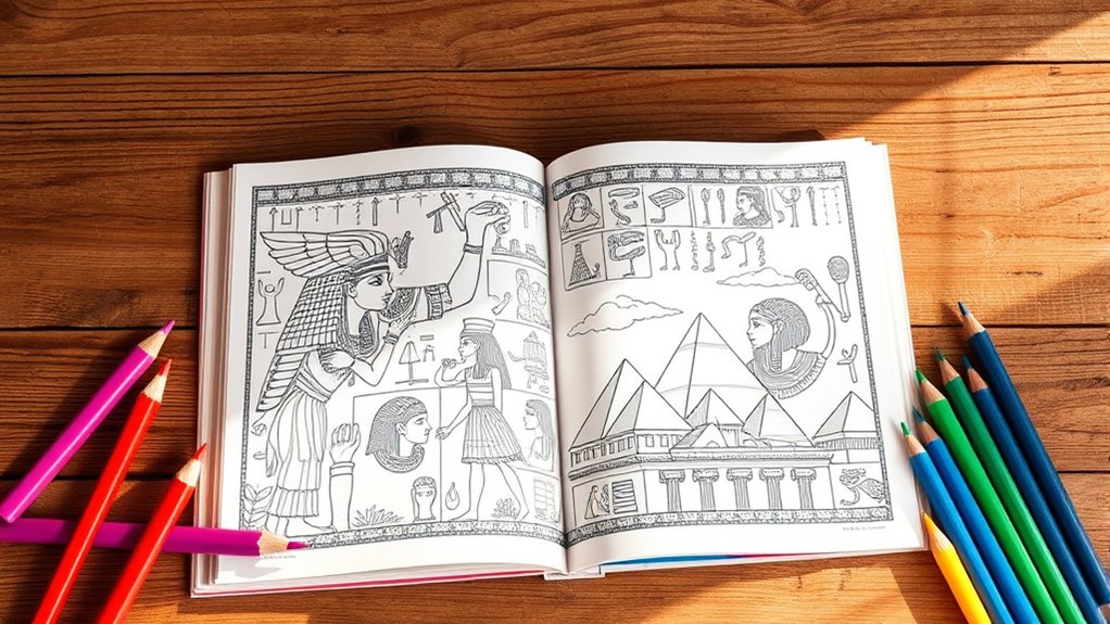 selecting suitable egypt coloring books