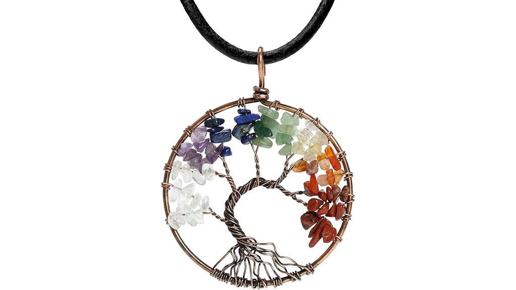 seven chakra gemstone necklace