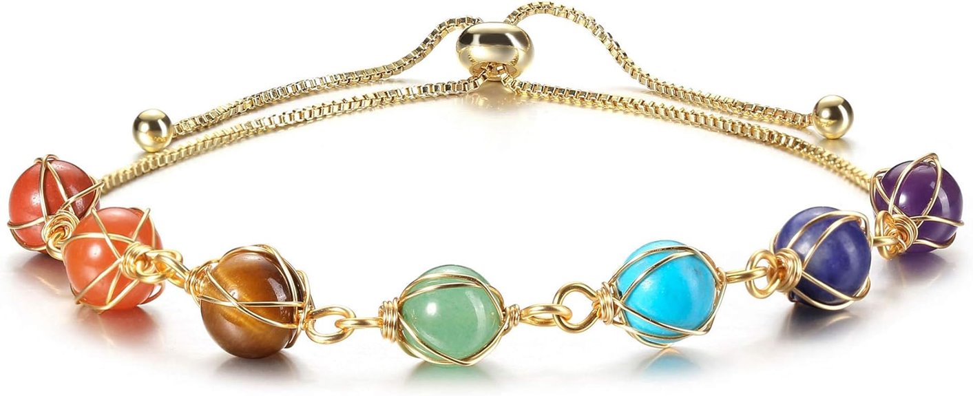seven chakra stones bracelet