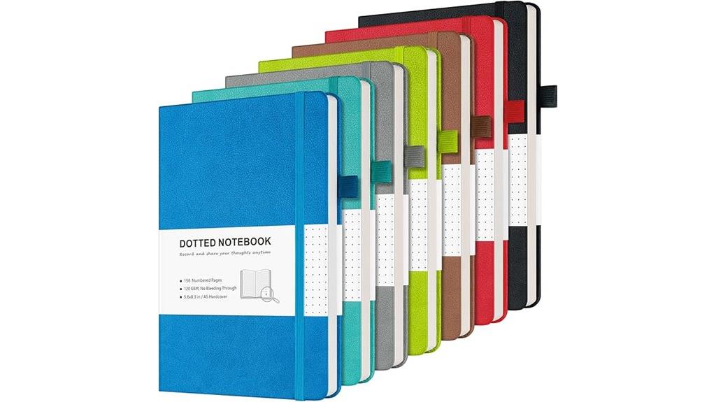 seven leather dot journals