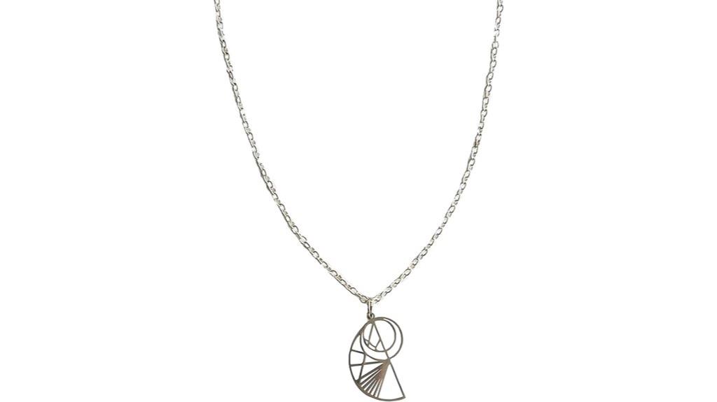 simple geometric spiral necklace