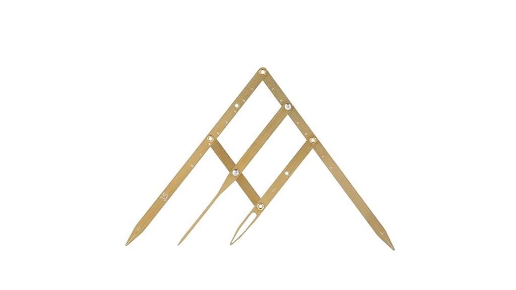 stainless steel eyebrow ruler