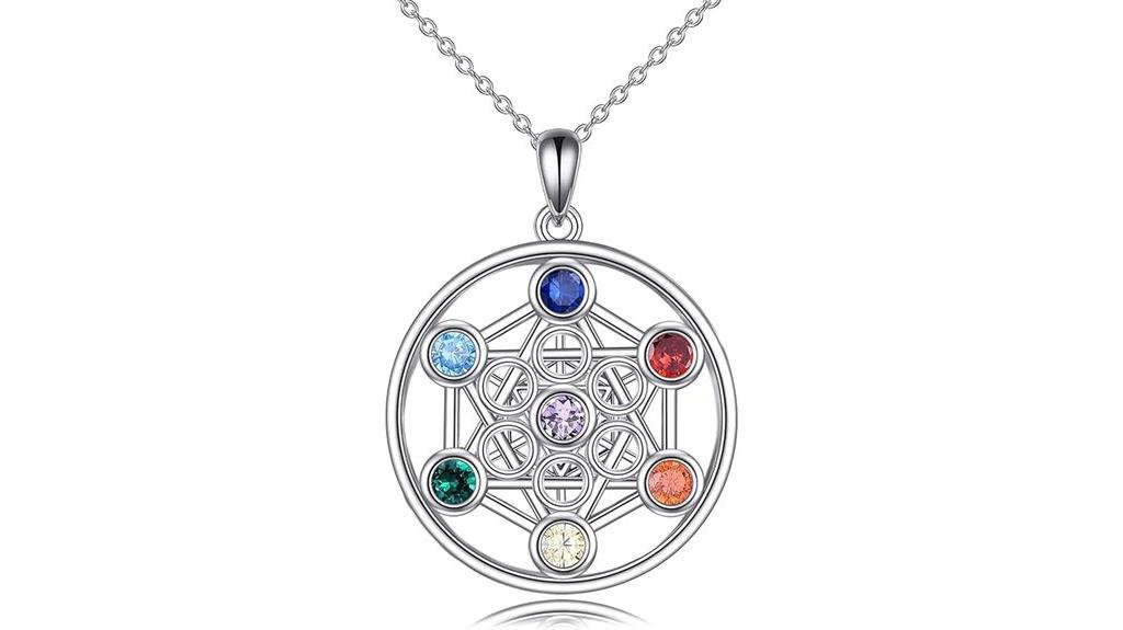 sterling silver chakra pendant
