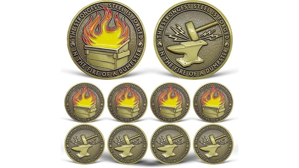 ten dumpster fire coins