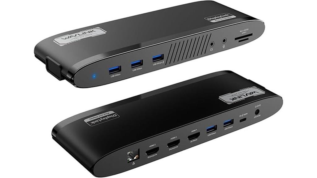 three monitor docking station