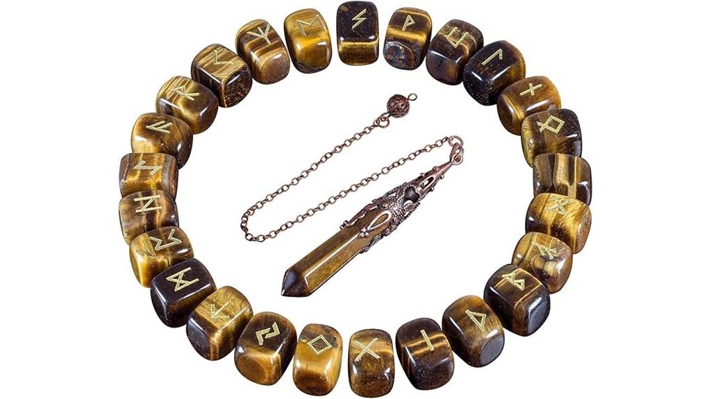 tigers eye runes set