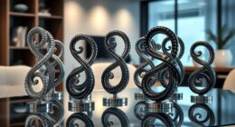 top double helix desk sculptures