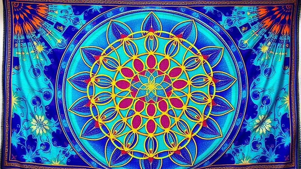 top flower of life tapestries