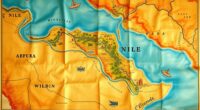 top nile river map posters