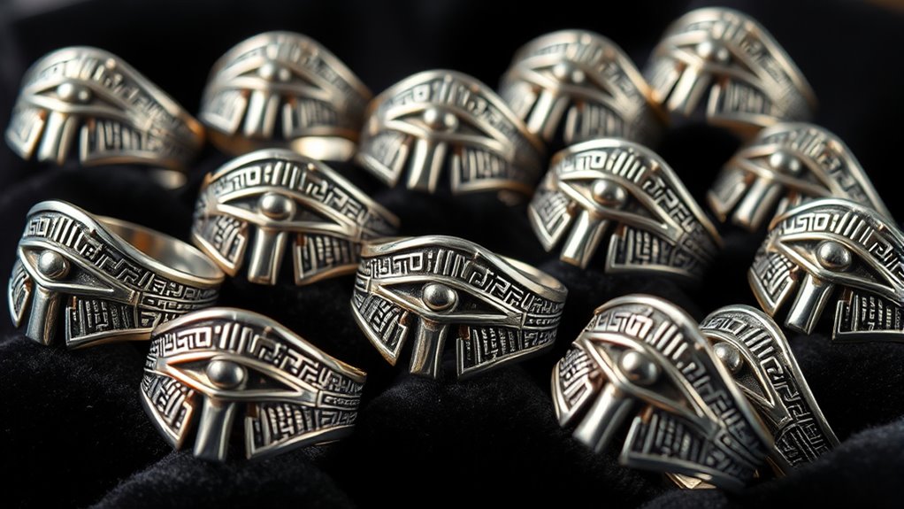 top silver eye ring collection