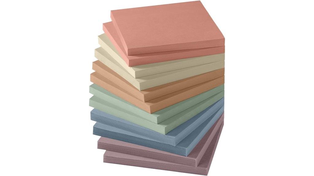 twelve 3x3 inch sticky note pads