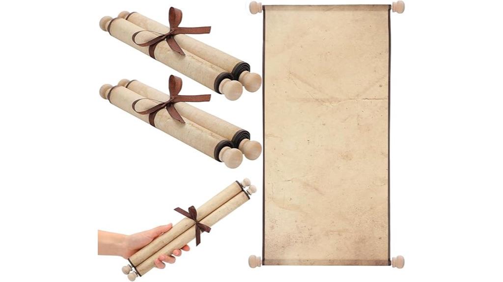 two paper scrolls