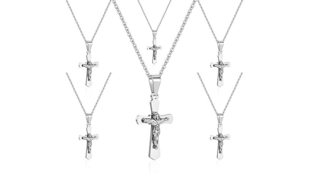 unisex gold silver cross