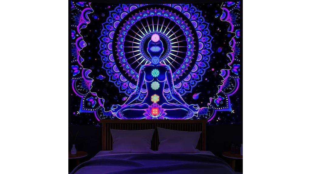 uv reactive chakra tapestry