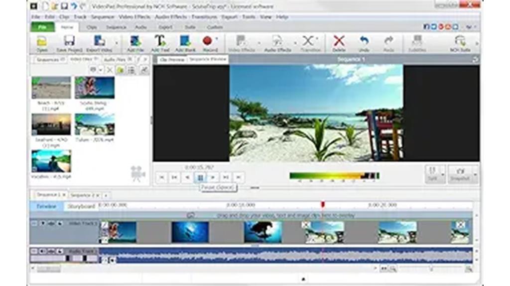 video editing software features