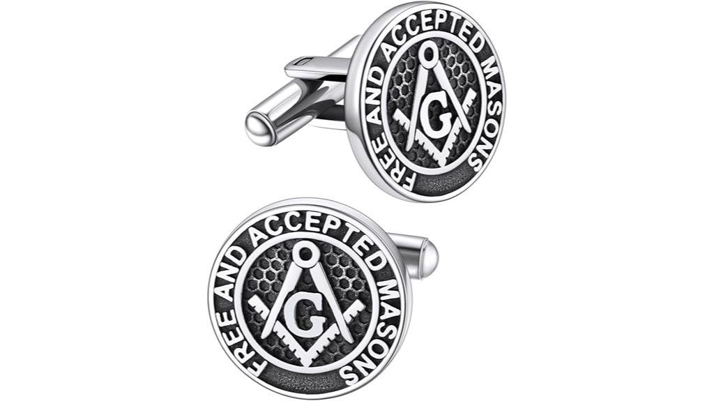 viking stainless steel cufflinks