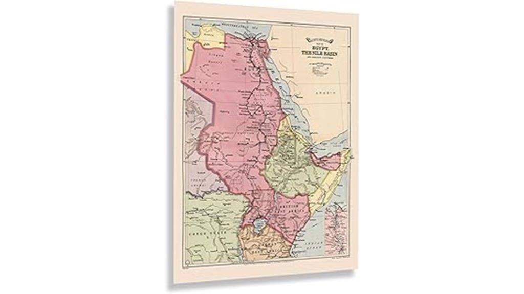 vintage 1916 egypt map