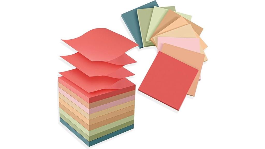 vintage color sticky notes